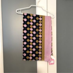Kate Spade | “Dancefloor” | Scarf | Pink/Black/Gold/Teal | Color - Hot Springs